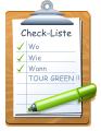 Check-Liste Wo Wie Wann TOUR GREEN !!